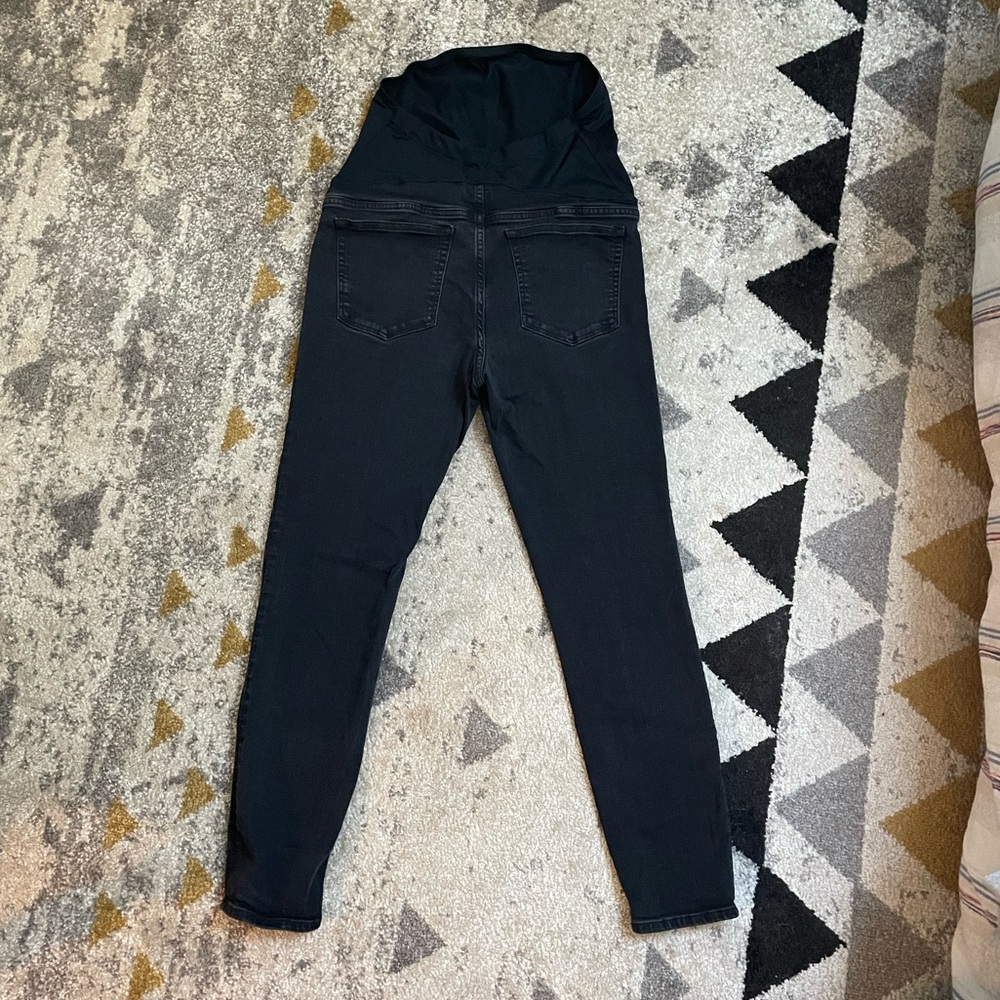 J Crew Maternity jeans, over the belly in black